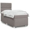 vidaXL Boxspringbett mit Matratze Taupe 90x190 cm Stoff