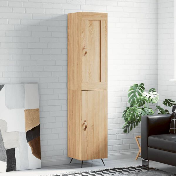 vidaXL Highboard Sonoma-Eiche 34,5x34x180 cm Holzwerkstoff