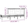 vidaXL 8-tlg. Garten-Lounge-Set mit Kissen Grau Poly Rattan