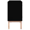 vidaXL Sideboard Schwarz 88,5x40x80 cm MDF und Rattan