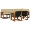 vidaXL Outdoor-Sofagarnitur mit Kissen 7 pcs Natur und Beige