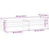 vidaXL Monitorständer Grau Sonoma 100x27x20 cm Holzwerkstoff