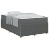 vidaXL Bettrahmen mit Matratze Dunkelgrau 120 x 190 cm Stoff