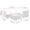 vidaXL 5-tlg. Garten-Sofagarnitur mit Kissen Beige Poly Rattan