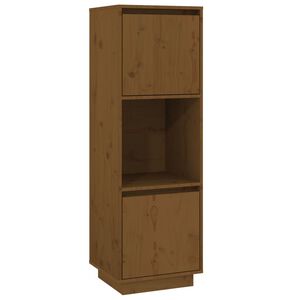 vidaXL Highboard Honigbraun 38x35x117 cm Massivholz Kiefer