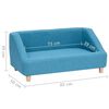 vidaXL Hundesofa T&uuml;rkis 85x50x39 cm Leinen