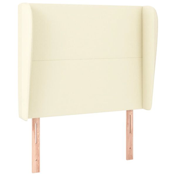 vidaXL Kopfteil mit Ohren Creme 103x23x118/128 cm Kunstleder