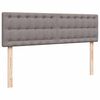 vidaXL Ottoman-Bett mit Matratze Taupe 140x190 cm Stoff
