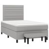 vidaXL Boxspringbett mit Matratze Hellgrau 120x190 cm Stoff