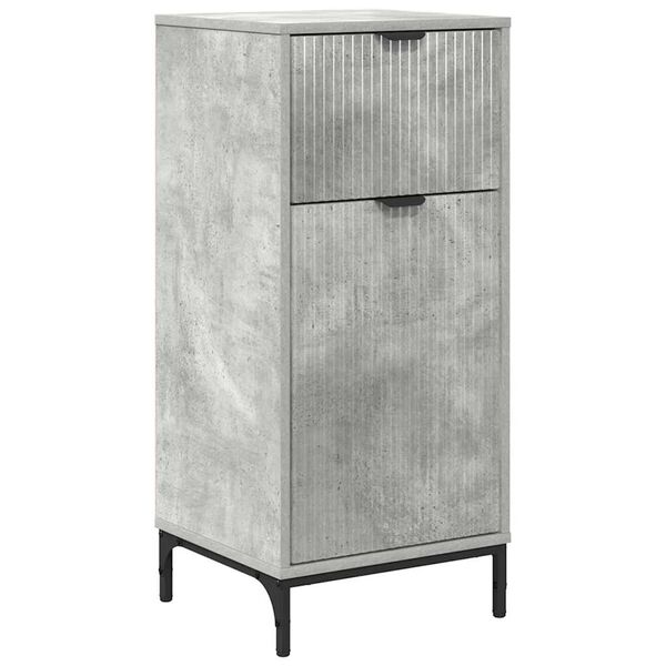 vidaXL Badezimmerschrank mit Schubladen Beton Grau 39,5 x 36 x 88 cm