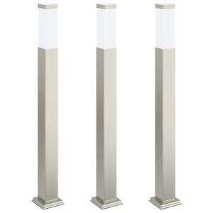 vidaXL Pollerleuchten 3 Stück 80 cm Edelstahl IP44