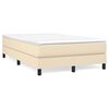 vidaXL Boxspringbett mit Matratze Creme 120x200 cm Stoff