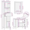 vidaXL Badezimmer Sets 3 pcs Akazie Braun Winish Massivholz Mango