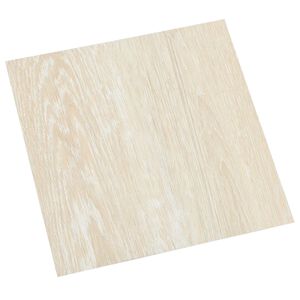 vidaXL Bodenplanken Wei&szlig; und Beige 5,11 m&sup2; 55 Stk. PVC