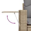 vidaXL 5-tlg. Garten-Sofagarnitur mit Kissen Beige Poly Rattan