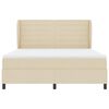 vidaXL Boxspringbett mit Matratze Creme 180 x 200 cm Stoff