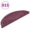 vidaXL Stufenmatten 15 Stk. 56x17x3 cm Dunkelviolett Halbrund