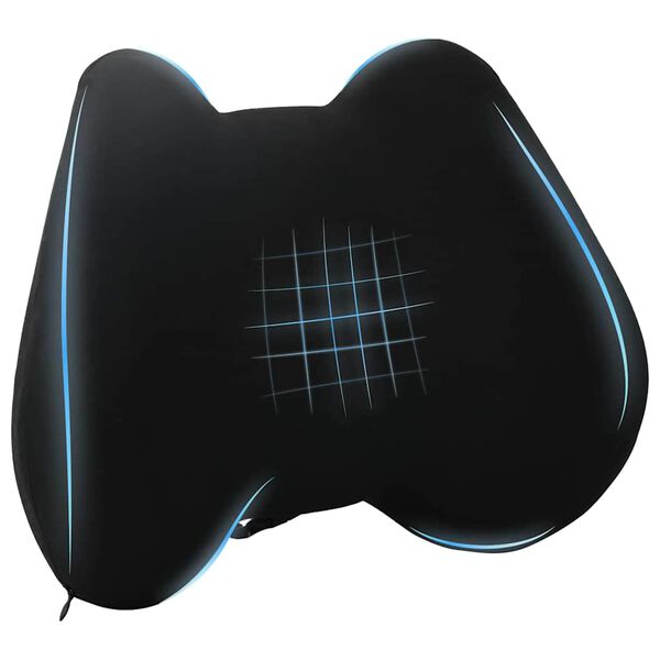 vidaXL R&uuml;ckenkissen Schwarz Viscoschaum 40 x 32 x 13 cm