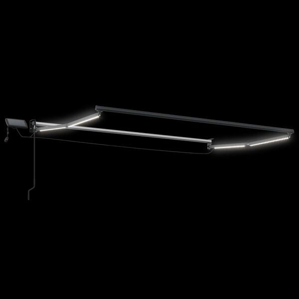 vidaXL Manuelle Gelenkarmmarkise mit LEDs Wei&szlig; 3 x 2,5 m