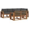 vidaXL Outdoor-Sofagarnitur 7 stk. Natur und Anthrazit