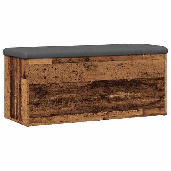 vidaXL Sitzbank mit Stauraum Altholz-Optik 102x42x45 cm Holzwerkstoff