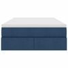 vidaXL Aufbewahrungsbett mit Matratze Blau 120 x 200 cm Polyester
