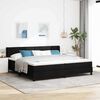 vidaXL Boxspringbett mit Matratze Schwarz 200 x 200 cm Polyester