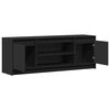 vidaXL TV-Schrank mit LED-Beleuchtung Schwarz 139,5x34x50 cm