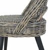 vidaXL Sessel Kubu-Rattan Schwarz