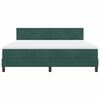 vidaXL Boxspringbett mit Matratze Dunkelgr&uuml;n 180 x 200 cm Samt