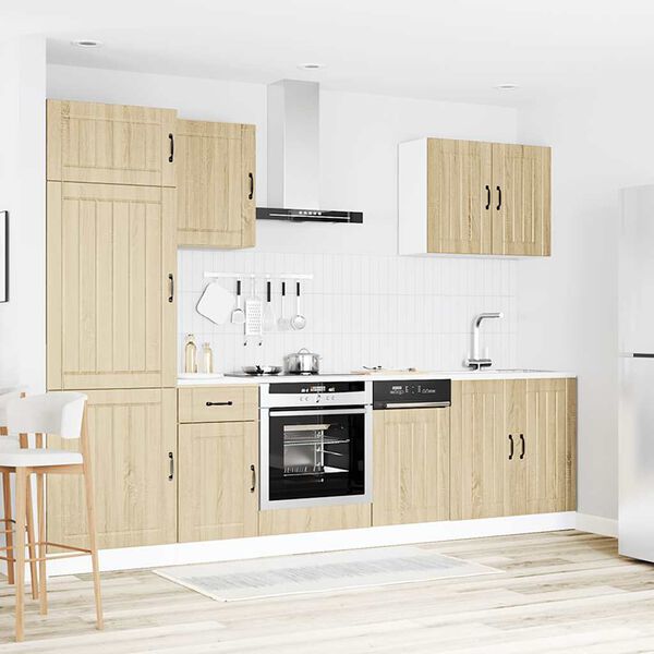 vidaXL 7-tlg. K&uuml;chenschrank-Set Lucca Sonoma-Eiche Holzwerkstoff