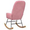 vidaXL Schaukelstuhl Rosa Samt