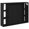 vidaXL Spiegelschrank mit Regal Schwarz Eichen-Optik 76 x 15 x 55 cm