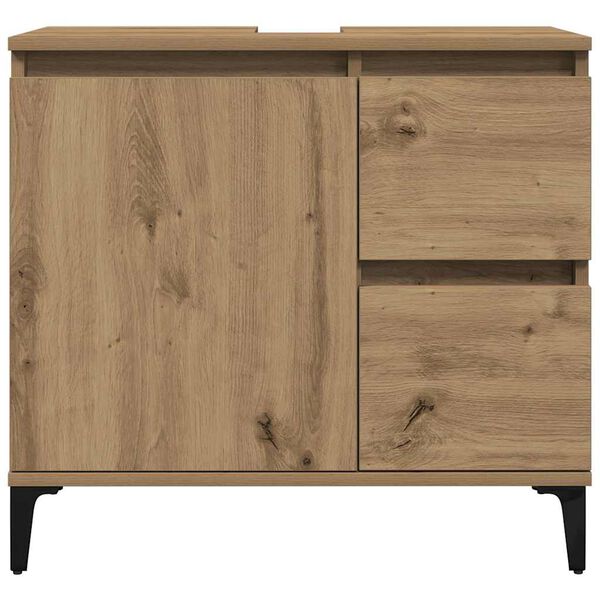 vidaXL Waschbeckenunterschrank Artisan-Eiche 65x33x60 cm Holzwerkstoff