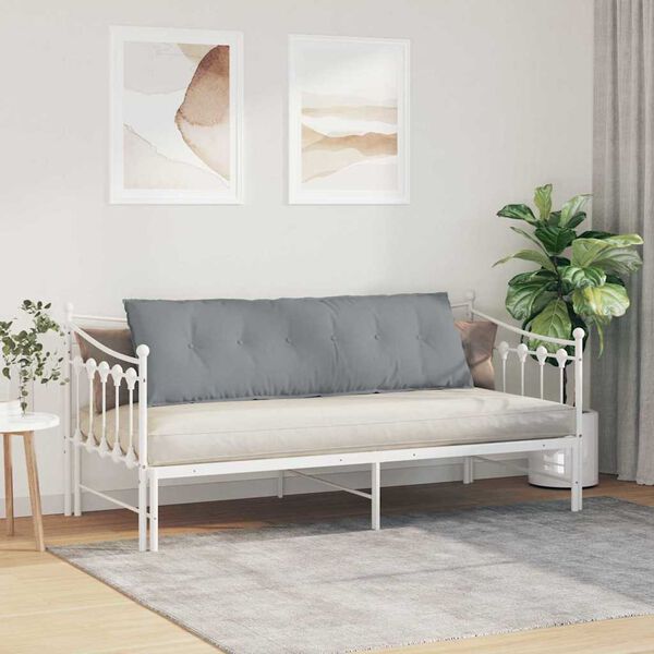 vidaXL R&uuml;ckenkissen Hellgrau 160 x 19 x 50 cm Stoff