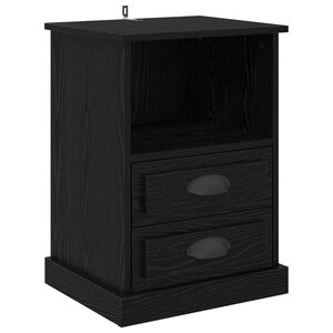 vidaXL Nachttisch Schwarz Eichen-Optik 36 x 43 x 60 cm Holzwerkstoff