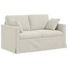 vidaXL Sofa 2 pcs Creme