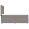 vidaXL Boxspringbett mit Matratze Taupe 100x200 cm Stoff