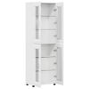 vidaXL Highboard FLORIN Hochglanz Wei&szlig; 60 x 35 x 182 cm Holzwerkstoff