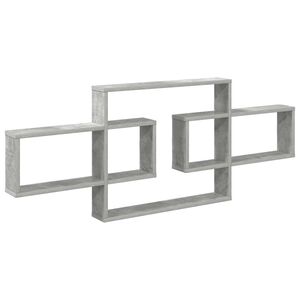 vidaXL Wandregal Betongrau 130 x 10 x 50 cm Holzwerkstoff