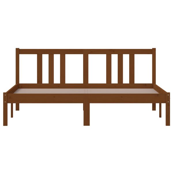 vidaXL Massivholzbett Honigbraun 150x200 cm