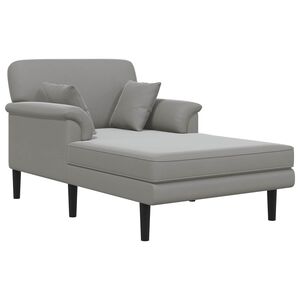 vidaXL Chaiselongue Hellgrau Samt