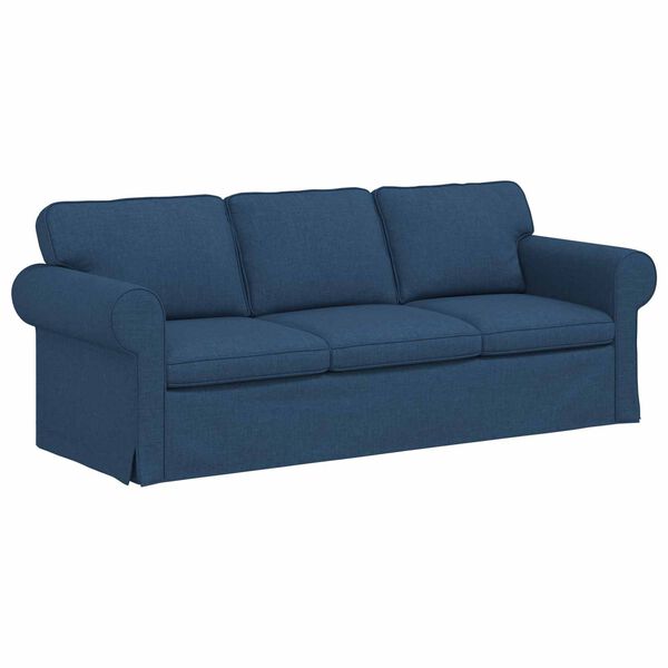 vidaXL Sofa Blau Gesamtabmessungen: 215 x 82 x 80 cm (B x T x H) Samt