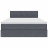 vidaXL Bett mit Stauraum und LED mit LED Dunkelgrau 140 x 200 cm Samt