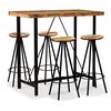 vidaXL 5-tlg. Bar-Set Altholz Massiv