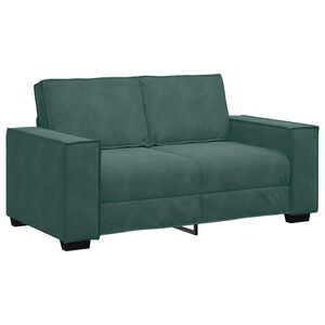 vidaXL 2-Sitzer-Sofa Dunkelgrün 120 cm Samt