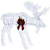 vidaXL Weihnachtsdekoration Elch Wei&szlig; 120 x 27 x 105 cm Acryl 170 LEDs