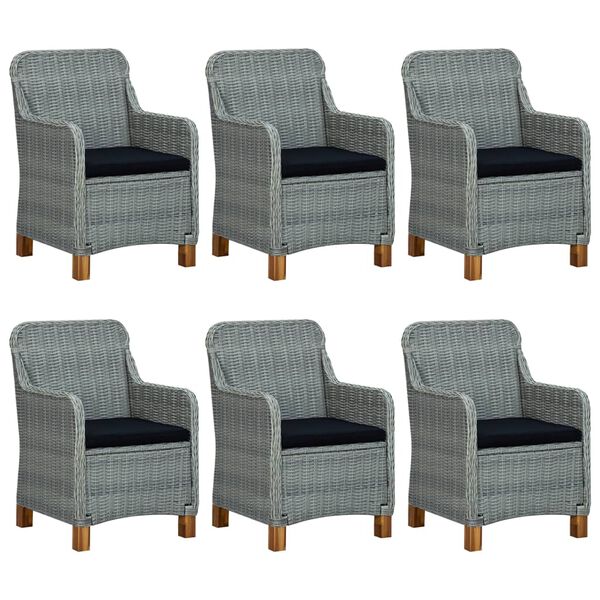 vidaXL 9-tlg. Garten-Essgruppe Hellgrau