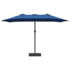 vidaXL Garten-Sonnenschirm Azurblau 385 x 209 x 244 cm Polyester