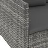 vidaXL 6-tlg. Garten-Lounge-Set mit Kissen Poly Rattan Grau